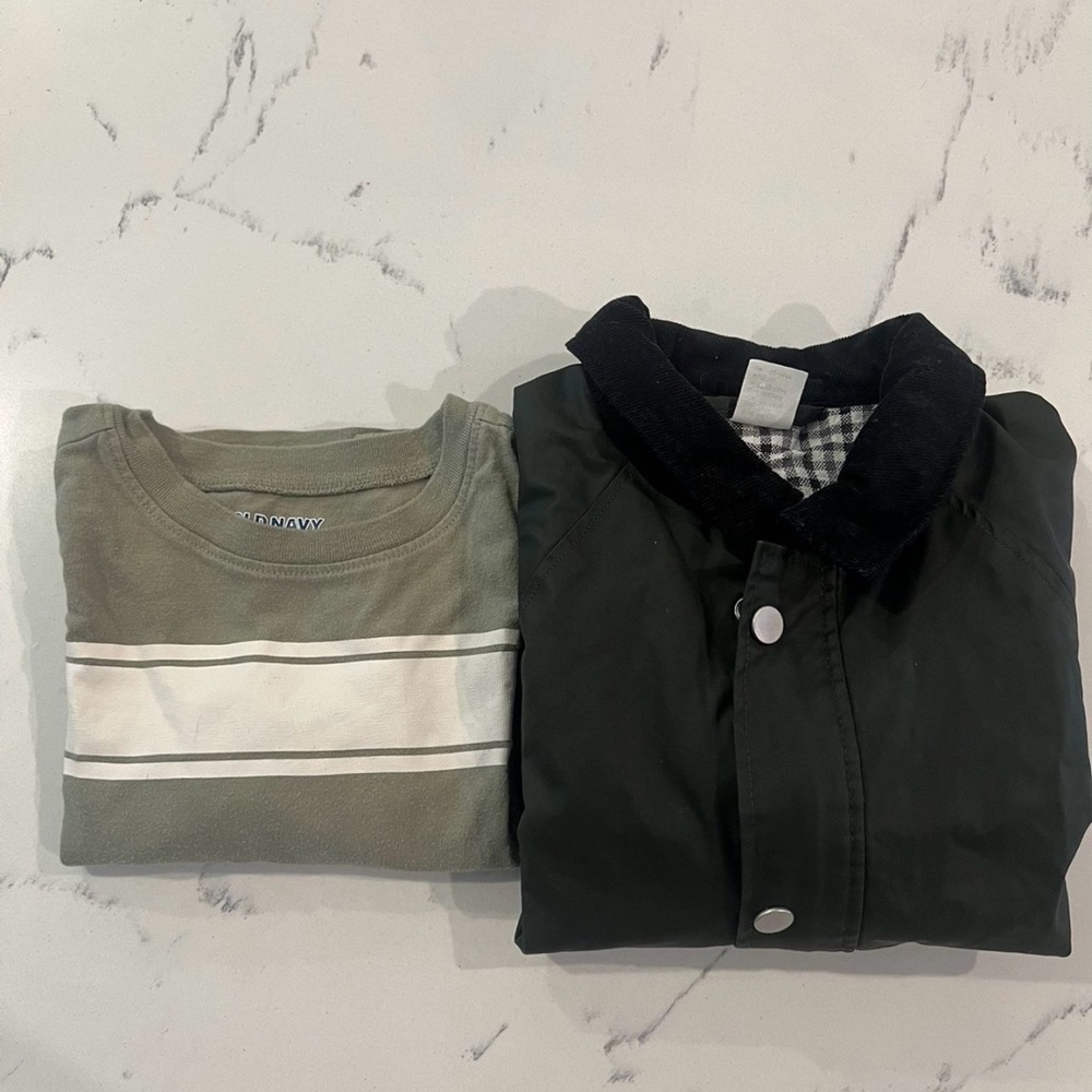 H&M Kids Green and Black Raincoat